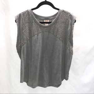 Two Mossimo tank tops in blue and gray extra large